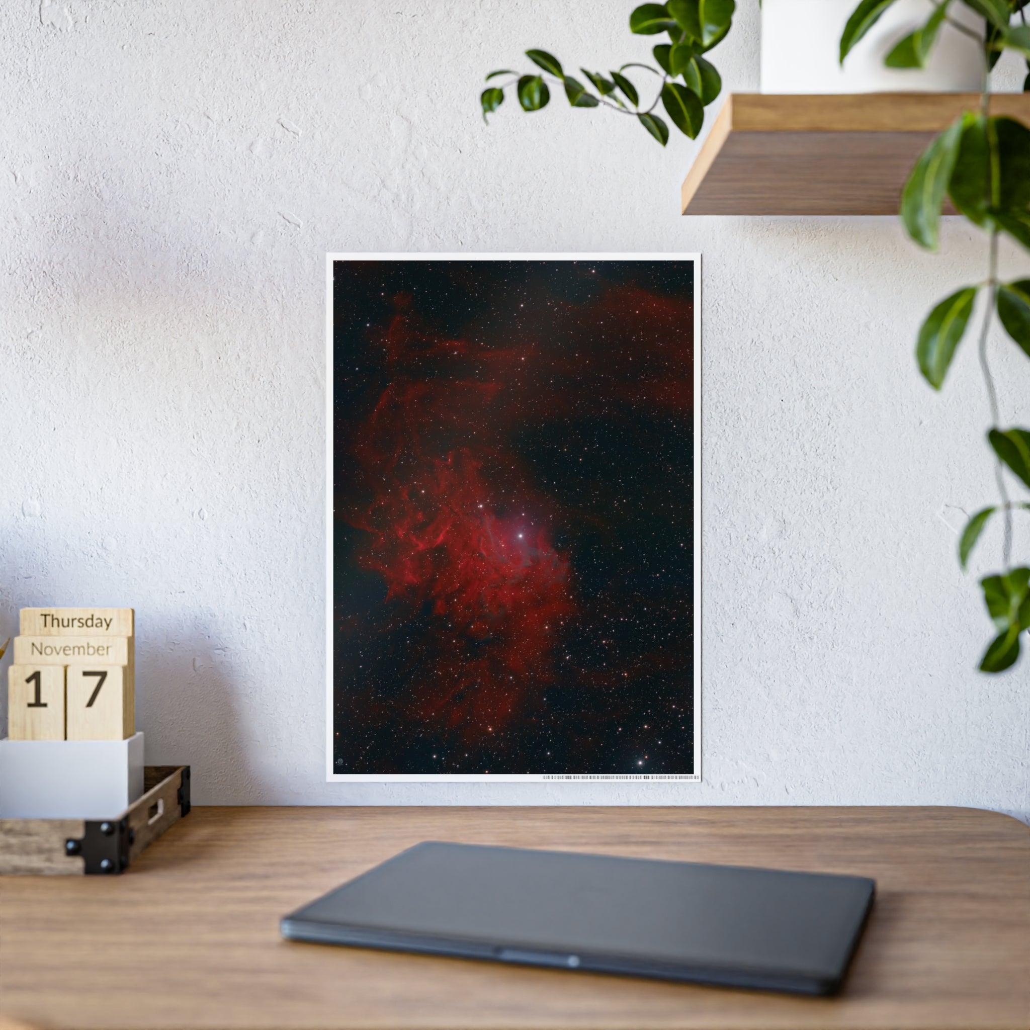 Poster of the Flaming Star Nebula (IC-405) - Miscellaneous Nerdery