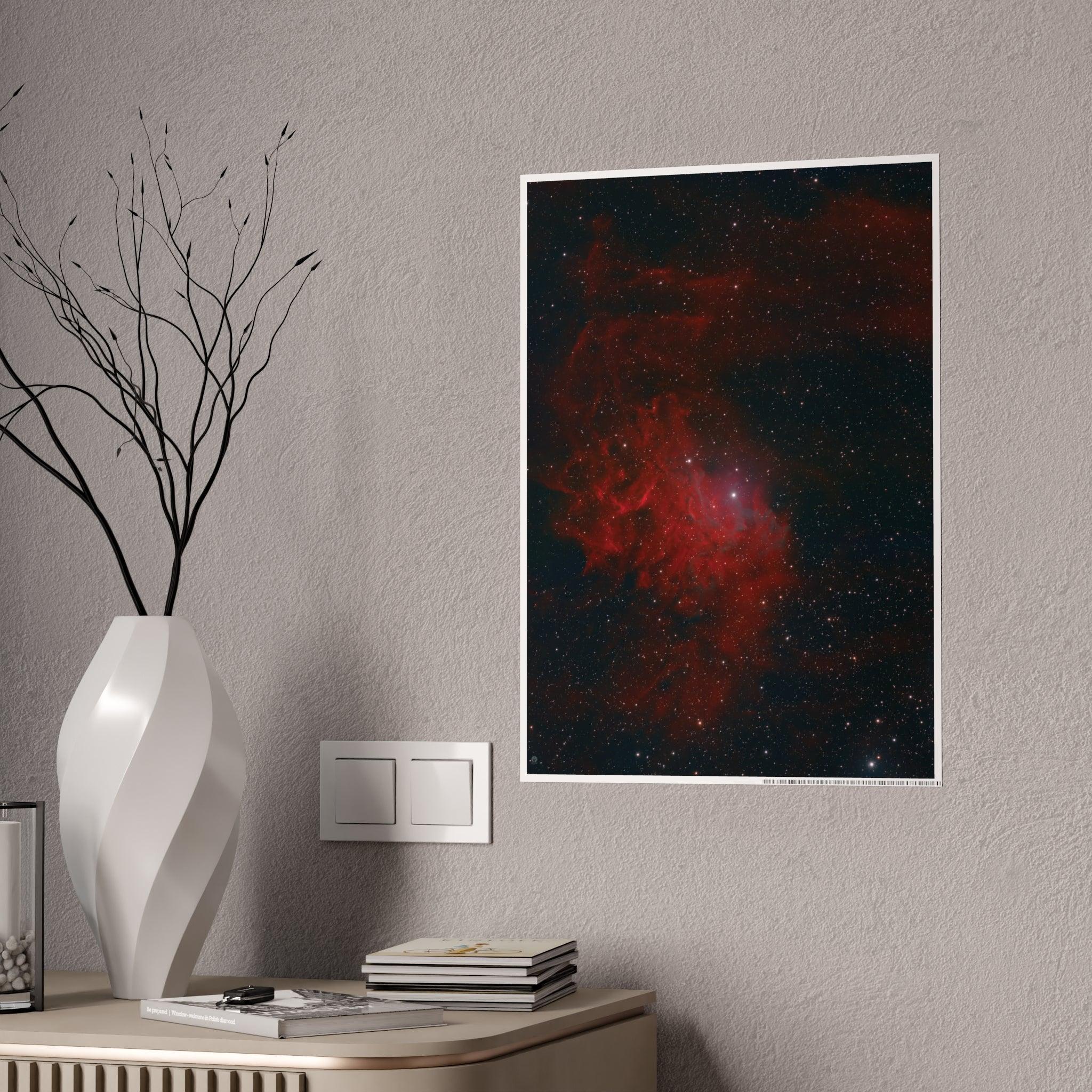 Poster of the Flaming Star Nebula (IC-405) - Miscellaneous Nerdery