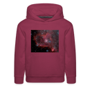 Kids Heart Nebula Hoodie - burgundy