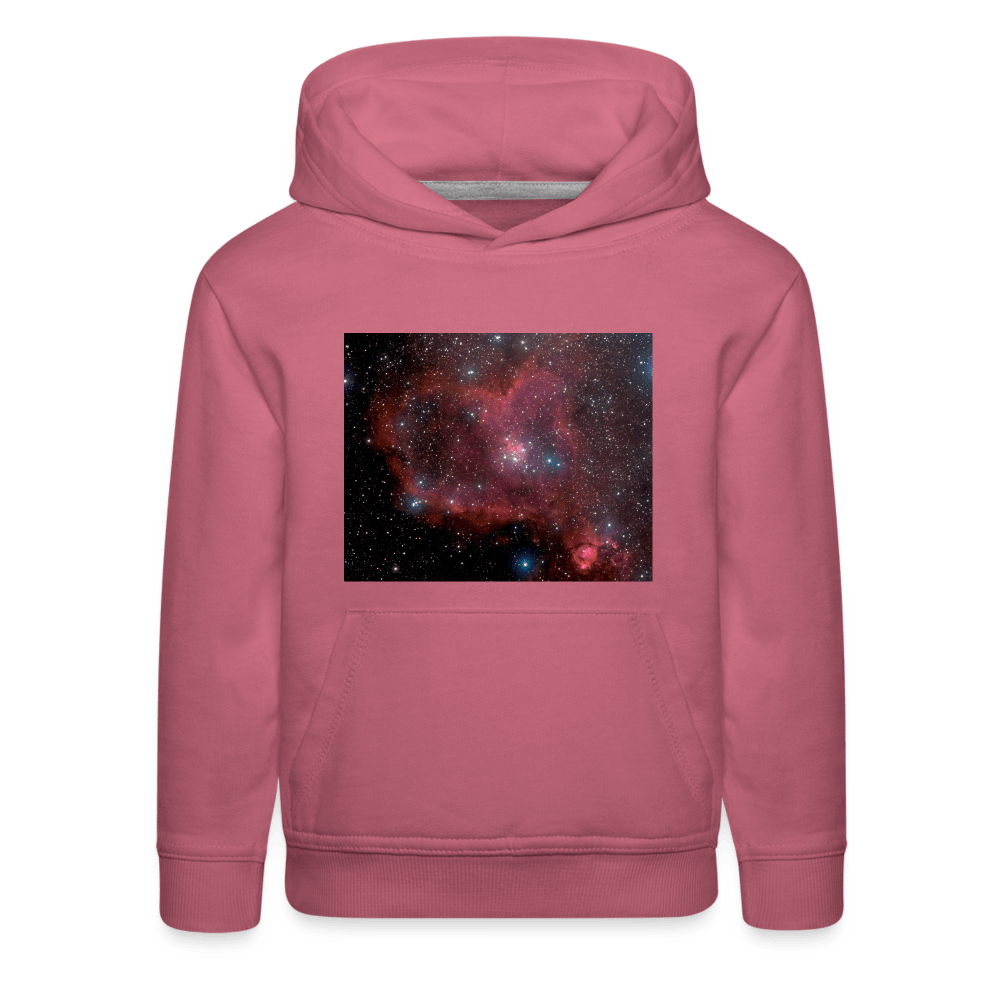 Kids Heart Nebula Hoodie - mauve