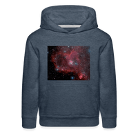 Kids Heart Nebula Hoodie - heather denim