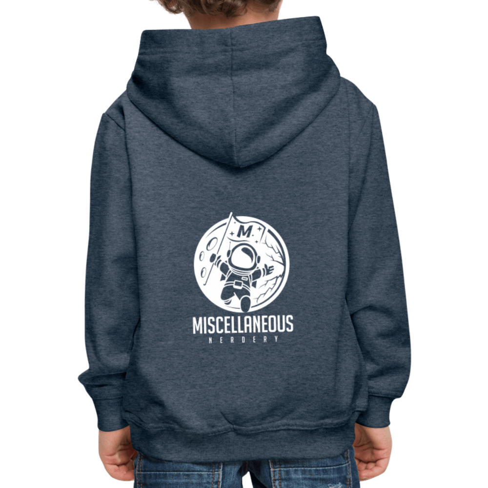 Kids Heart Nebula Hoodie - heather denim