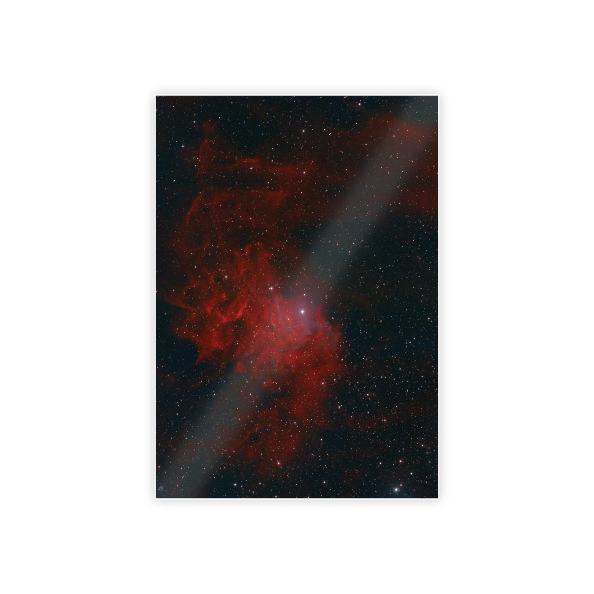 Poster of the Flaming Star Nebula (IC-405)