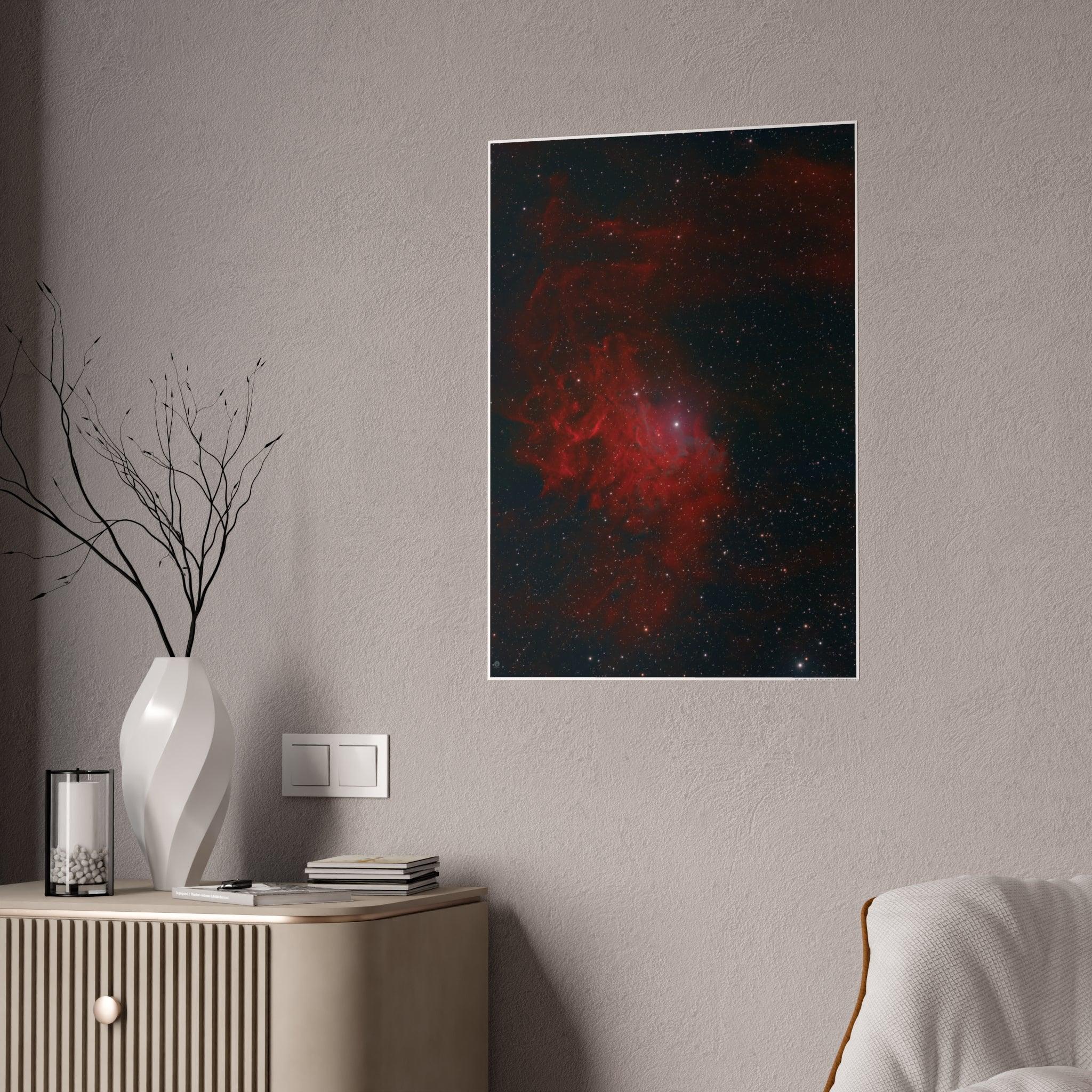 Poster of the Flaming Star Nebula (IC-405) - Miscellaneous Nerdery